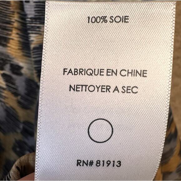 Tracy Reese 100% Silk Animal Print Blouse Top Sz S Sleeveless Mob Wife Career EC - Picture 8 of 16